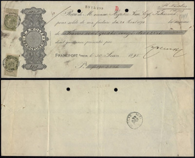 Belgium 1895 Postal History Rare Commercial document Verviers DB.239 foto