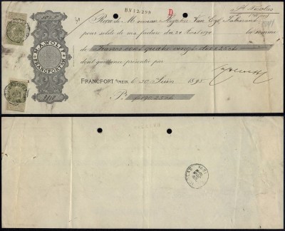 Belgium 1895 Postal History Rare Commercial document Verviers DB.239 foto