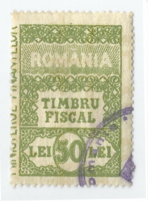 *Romania, lot 751 fiscale, Timbru fiscal dublu, 1990, oblit. foto