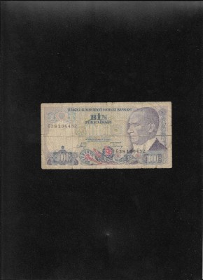 Turcia 1000 lire 1970 seria38106452 uzata foto