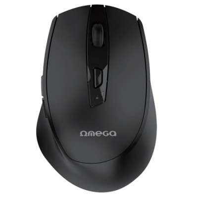MOUSE WIRELESS REINCARCABIL USB-C NEGRU OMEGA foto