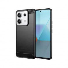 Husa Compatibila cu Xiaomi Redmi Note 13 Pro 5G Techsuit Carbon Silicone Negru