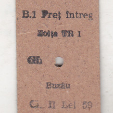 bnk div CFR Bilet tren Zoita Buzau 1992