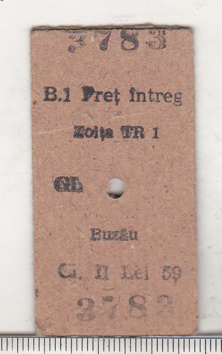 bnk div CFR Bilet tren Zoita Buzau 1992
