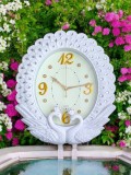 Ceas de perete model păuni albi 47 cm, Oem