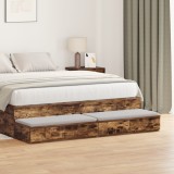 vidaXL Sertare pentru Pat Stejar Afumat 140x36,5x16,5 cm Lemn Compozit