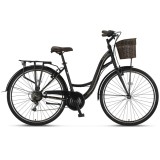 Bicicleta City Umit Alanya, roata 28", 21 viteze, culoare negru/maro, cadru din... Cod:62810000001