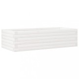 Cumpara ieftin Jardiniera de gradina, alb, 90x40x23 cm, lemn masiv de pin