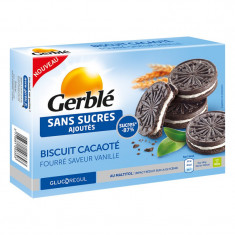 Gerble Glucoregul Biscuiti Cacao Cu Crema De Vanilie,176g foto