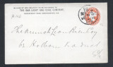 Great Britain - Victorian 1/2d Orange Postal Stationery Cover from Gas Co. D.293