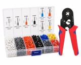 Cumpara ieftin Set cleste pentru sertizare si 1800 pini tubulari izolati, terminale electrice multicolore 0.5-10 mm &sup2;, cutie organizatoare