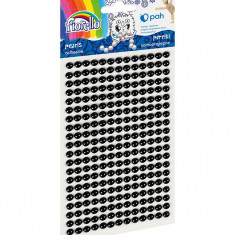 Accesorii creatie perle autoadezive,negru,6mm, 260 bucati