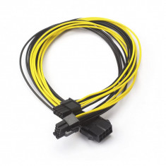 Cablu Zumax adaptor alimentare placa video pci-e 8 pini mama la 2 x 8 pini (6+2) tata, Active, extensie spliter pcie 6 pini foto