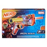 Blaster cu 4 sageti din spuma, Nerf, Marvel, Iron Man, G1923