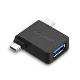 Adaptor OTG Micro-USB la Type-C, USB 3.0 5Gbps, Ugreen (30453), Black