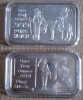 2 lingouri argint pur 62,20 grame : căutătorii de comori, Vestul sălbatic, Lingou