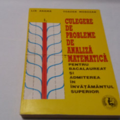 Culegere de probleme de analiza matematica pentru bacalaureat si -Lia Arama-RM4