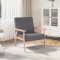 Fotoliu, gri inchis, material textil - 2