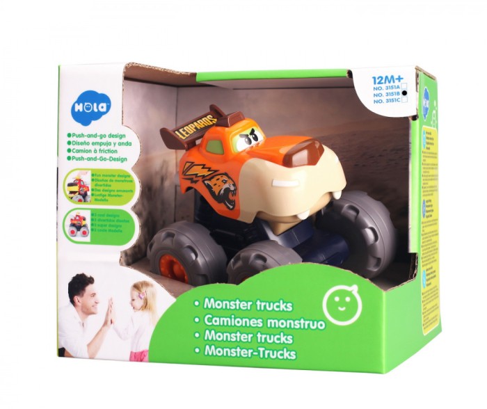 MASINUTA BEBE MONSTER TRUCK LEOPARDUL INFURIAT SuperHeroes ToysZone