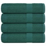 VidaXL Prosoape de duș 4 buc Verde 70x140 cm 360 g/m&sup2; 100% bumbac