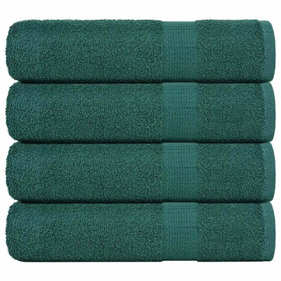 vidaXL Prosoape de baie 4 buc Verde 100x150 cm 360 g/m&amp;sup2; 100% bumbac foto