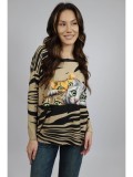 BLUZA SOFT CU MANECA LUNGA CATS GULER ROTUND KENKO TALIE UNICA Multicolora