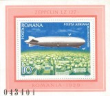 Rom&acirc;nia, LP 953/1978, Dirijabile, coliţă dantelată, MNH, Nestampilat