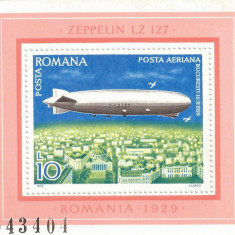 România, LP 953/1978, Dirijabile, coliţă dantelată, MNH