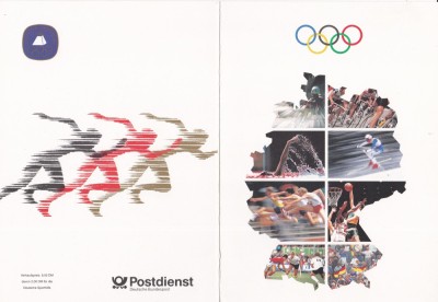 Germania 1992 - J.O. de la Barcelona si Albertville, Carton filatelic, 2 Poze foto