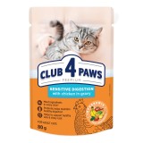 Club 4 Paws Premium Hrana umeda pisici Sensitive, cu pui in sos 24x80g