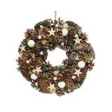 Cumpara ieftin Decoratiune - Pinecone Wreath with Snow Balls - Green | Kaemingk
