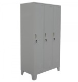 Vestiar metalic Premium cu picioare 3 usi 900x500x1920 mm (LxlxH), neasamblat, PLUS