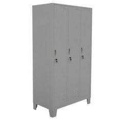 Vestiar metalic Premium cu picioare 3 usi 900x500x1920 mm (LxlxH), neasamblat, PLUS