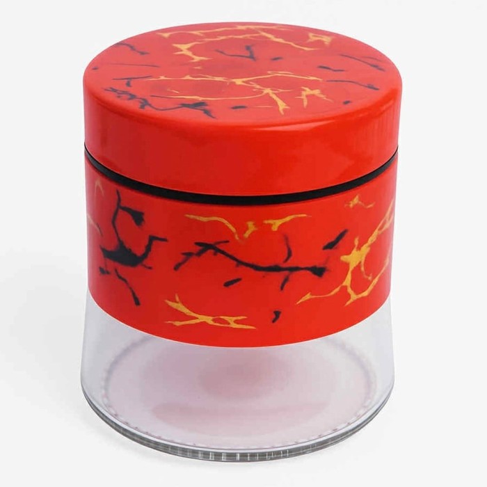 Recipient din sticla Pufo Fancy pentru zahar, cafea, ceai sau condimente, cu capac ermetic, 400 ml, rosu