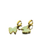 Cumpara ieftin Cercei din inox placat cu aur Butterfly