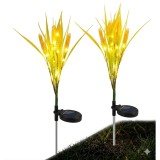 BZRSH Lampa Solara LED Gradina Design Spic de Grau , Set 2 Bucati, Lumina Calda, 120 lm, 76 cm, Pornire Automata, Fara Cablu