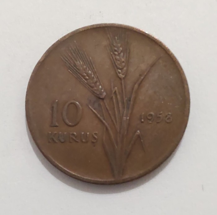 Turcia - 10 Kurus 1958