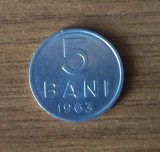 5 Bani 1963 RPR Rom&acirc;nia, Monedă Rom&acirc;nească, Stare Bună XF