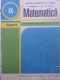 MATEMATICA. ALGEBRA, MANUAL PENTRU CLASA A IX-A-C. NASTASESCU, C. NITA, GH. RIZESCU-337738