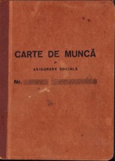 C4779N Carte de muncă și asigurare socială, contabil, 1947, Sibiu, absolvent Academia Comercială