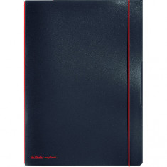 Caiet Herlitz MyBook Flex, logo rosu, A4, 40 file, matematica, coperta PP, negru foto