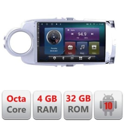 Navigatie Toyota Yaris 2010-2018 C-YARIS10 Octa Core cu Android Radio Bluetooth Internet GPS WIFI 4+32GB CarStore Technology foto