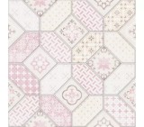 Tapet faianta retro lavabil, crem, roz, imitations2 6315-05