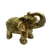 Statueta Feng Shui elefant cu trompa ridicata din rasina 7cm,model FS53