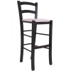 Scaun Paesana bar - cadru wenge - imitatie piele mov - 21897