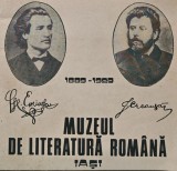 Muzeul Literaturii Rom&acirc;ne 1889-1989, Editura Iași, 1989, 72 pagini, Album Artă, Copertă Broșată, Stare Foarte Bună