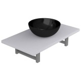 Cumpara ieftin Set mobilier de baie, 2 piese, alb, ceramica
