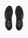 Sneakers barbati Runner Evo Mix cu insertii de piele intoarsa, Negru 45, Negru, 45 EU
