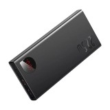 POWER BANK Baseus Adaman Metal, 10000mAh, PD 3.0 + QC 3.0 22.5W, 2 x USB; 1 x USB Type-C, digital display pt. status baterie, total 3A, negru, &quot;PPAD07