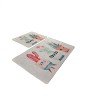 Set 2 Covorase Baie Happy Cactus Ecru, Antiderapante, Lavabile, 60x100 cm + 50x60 cm, Poliester